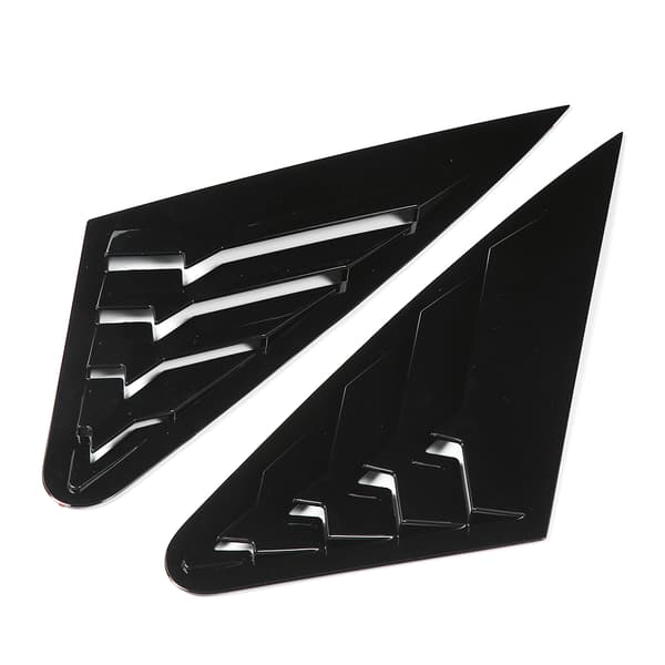 2 st sidoventilationsfönster Scoop Louver Trim Bilmodifiering Passar för A4 B9 2017-2019 Glanssvart