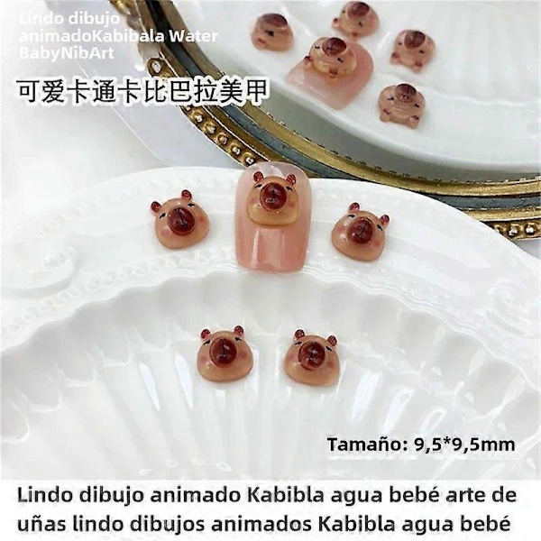 20 stk. Søte Akvatiske Delfin Neglekunst Resin Kawaii Cabochon For Neglepynt DIY Manikyr Tilbehør 20 stk. WSP-013-20