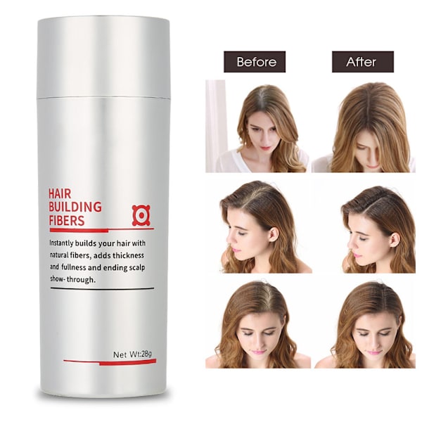 25g Hair Building Fiber Hiustenlähtöä Peitevoide Hiukset Fuller Tiheämpi Sakeuttaja Puuteri Tummanruskea