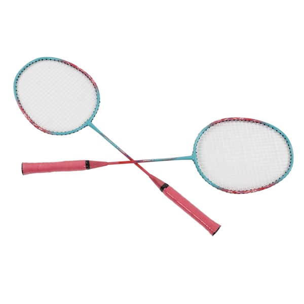 Badmintonracket Lätt Bärbar Järnlegering Ram Dubbla Badmintonracketar för Nybörjare