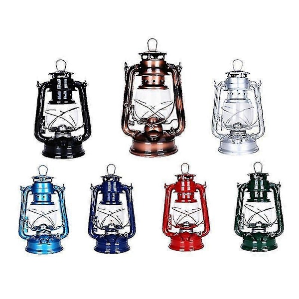 Hengende Lampe Retro Parafinlampe 25cm for Camping & Hjemmeinnredning Mørkeblå