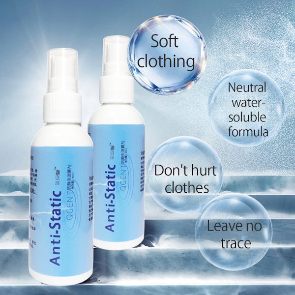 80ml Multifunksjonell Antistatisk Spray Klær Antistatisk Spray for Klær Tekstiler Møbler og Bil