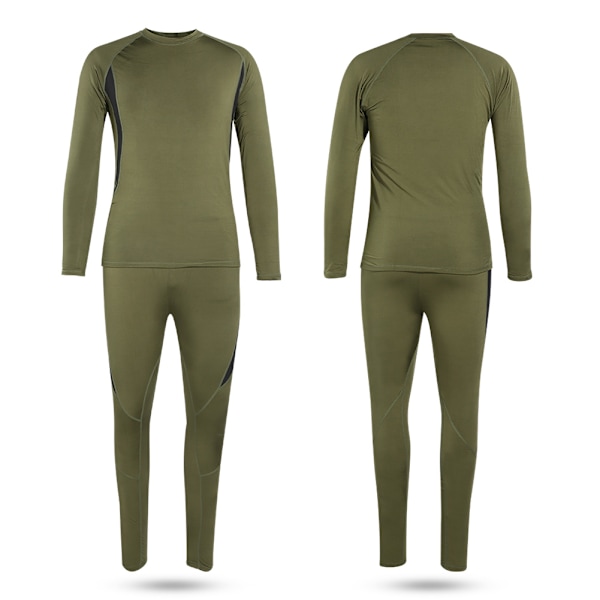 Utomhussport Long Johns Thermal Wear Underkläder Topp och byxor 2-delad Set Snabbtorkande Närpassning(XXL)