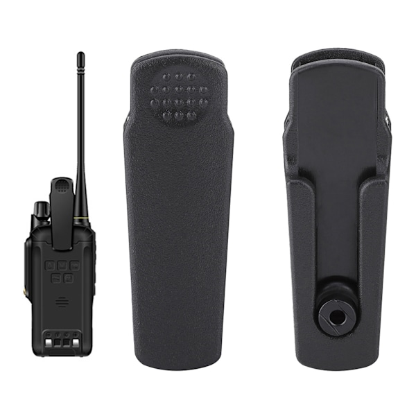 10 st vattentäta svarta walkie-talkie bältesklämmor för BAOFENG UV-9R Plus