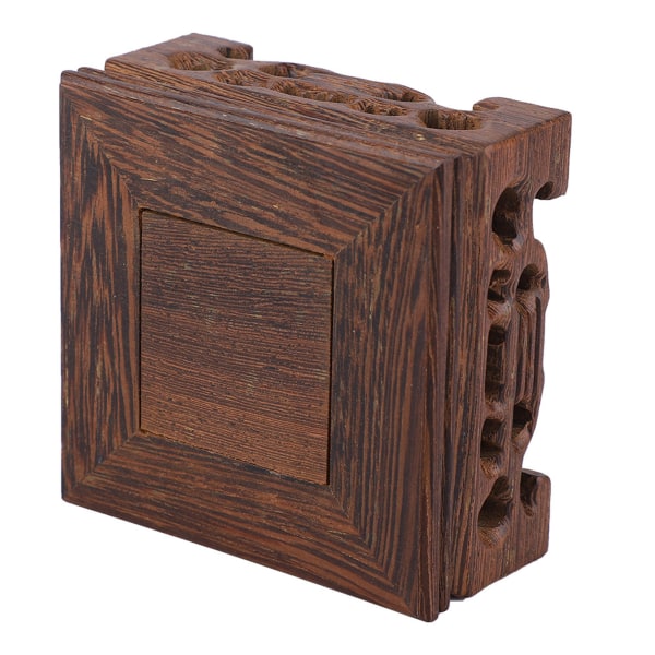Delikat lille firkantet tekandebase Vase dekoration massivt træ Bonsai piedestal træbase(#1)