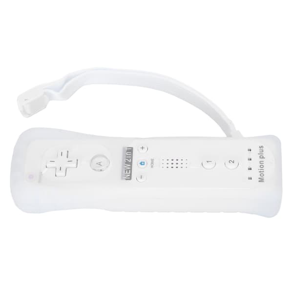 Fjernkontroll Vibrasjonslydfunksjon Spillhåndtak Spillkonsolltilbehør med Motion Plus for Wii U Hvit