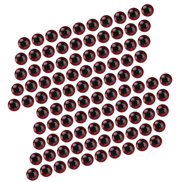 100 stk kunstige fiskeøyne ovale 3D falske fiskeøye klistremerker for DIY agn fiskeutstyr 7MM