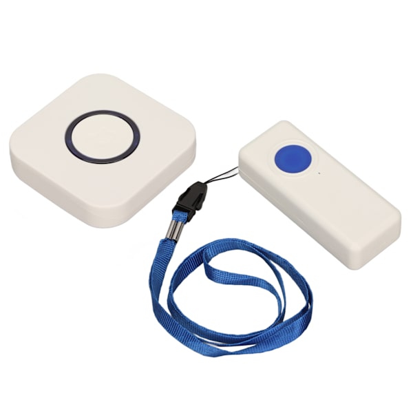 Trådløs Caregiver Personsøger Langdistance stærkt signal 38 sange 4 Gear Volume Nurse Alert System SOS Call Button 100‑240V EU-stik