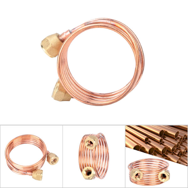 Blødt fleksibelt kobberkapillærrør 2,8 mm G1/4" køledele (1500 mm)