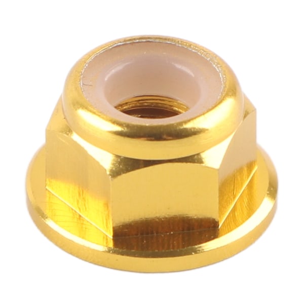 Anodiserte M4 Nylon Insert SelfLock Muttere Hex Lock Muttere Aluminiumlegering 10stk Sett
