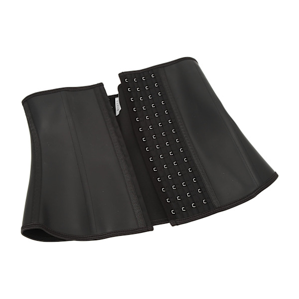 Kvinnor Underbyst Latex Sport Waist Trainer 4-rads krok Kroppsform Bär Korsett S