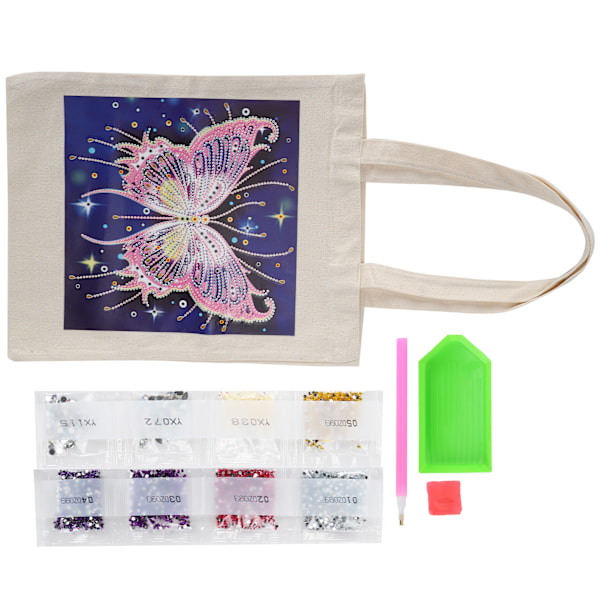 Diamantmålning Väska Kit Canvas Väska Harts Rhinestones HandMade Återanvändbar Konst Handväska(BB012 )