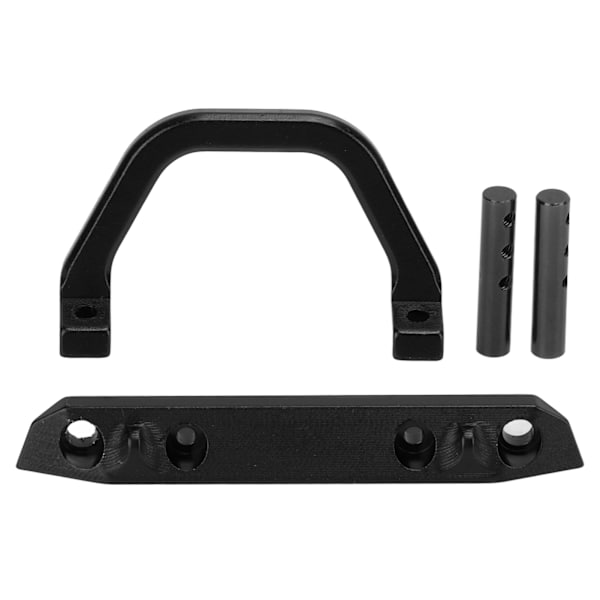 RC Metall Aluminium Frontstoßstange mit LED-Licht Stabile RC-Zubehör für Axial SCX24 1/24 Ferngesteuertes Auto Schwarz BL