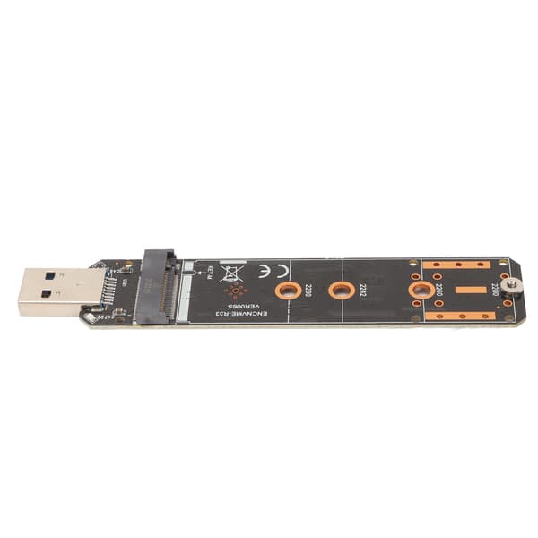 NVMe-USB-sovitin Plug and Play kannettava SSD 10 Gbps USB 3.2 Gen 2 -silta M.2 NVME USB -sovitin musta