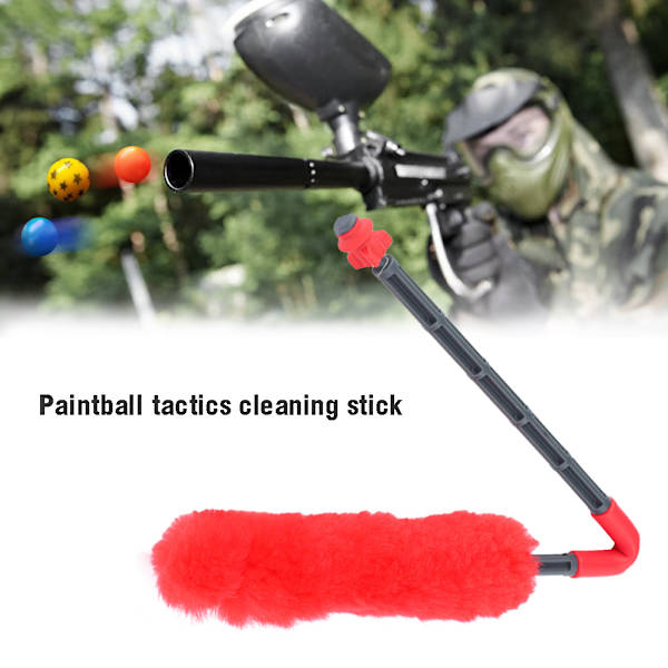 Ull Paintball Barrel Enkel bomullspinne Squeegee Buffer Rengöringstillbehör (röd)