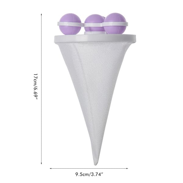 3 stk. Push Bubble Vaskebolde Vasketøjsbolde Multifunktionelle Vaskemaskinebolde uden sammenfiltring med net