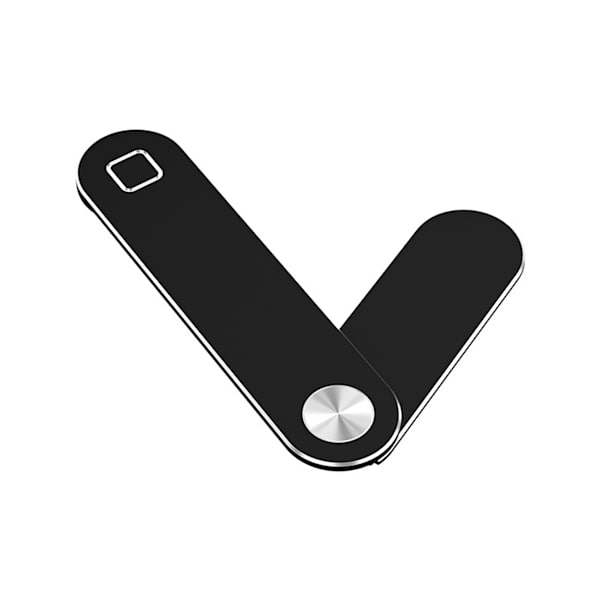 Bærbar telefonholder i aluminiumlegering, magnetisk, justerbar, sidemontert, klassisk svart