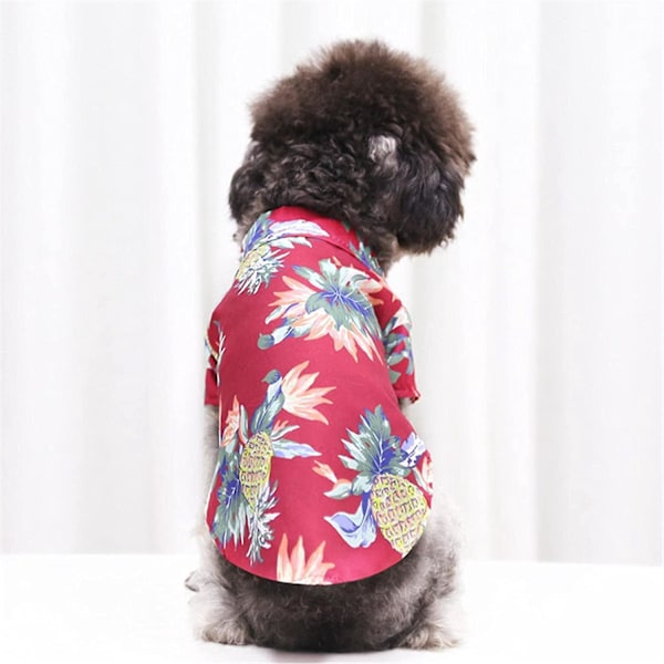 Kat Hunde Skjorter Sommer Stilfulde Hawaiianske T-shirts Bløde, Komfortable og Åndbare Print Kæledyrstøj Til Små Store Hunde, Katte