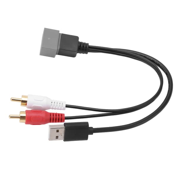 23cm/9.06in 8-bens bilstereo USB RCA-adapterkabel erstatning for Nissan Cube Juke Versa