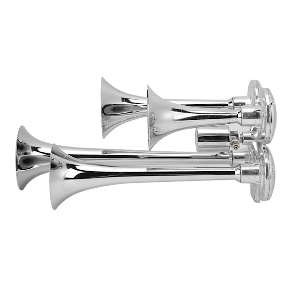 4 Trompet Luft Horn Super Høj 135DB Forkromet Zink til 12V/24V Semi Pickup RV SUV