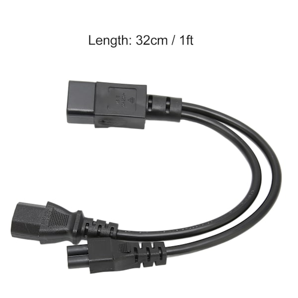Splitter Power IEC 320 C14 Hane till C13 och C5 Hona Splitteradapterkabel 10A 250V
