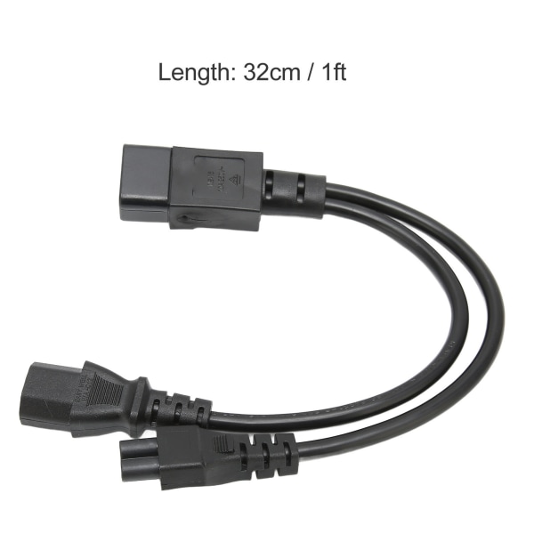 Splitter strømstikledning IEC 320 C14 han til C13 og C5 hun splitter adapter kabel 10A 250V