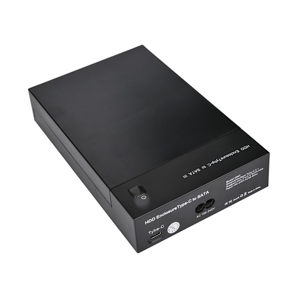 Universell høyhastighets harddiskboks 10 Gbps 2,5/3,5\" SATA HDD SDD-kabinett 100-240V AU