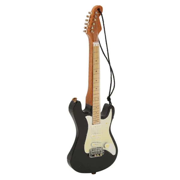 Miniatyrgitarr Modell Simulering Innovativ Trä Elektrisk Gitarr Modell med Hängande Rep för Presenter Dekor 02