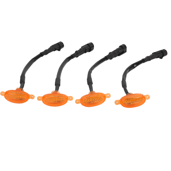 4 stk. bilens forreste grill-lampe med 12-LED ravfarvet lys 12V erstatning til Ford Raptor