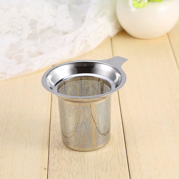 Återanvändbar Teinfuser i Rostfritt Stål med Nät och Glasdesign för Löst Te och Kryddor