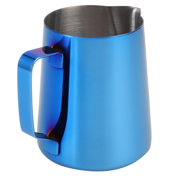 Melkeskummerkanne i japansk stil 304 rustfritt stål Kaffe Kopp Krus for Hjem Bar (600ML Blå)