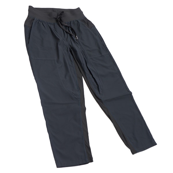 Kvinde Fitness Joggere Nylon Åndbar Casual Snørebånd Sweatpants til Løb Cykling (Grøn Sort) S