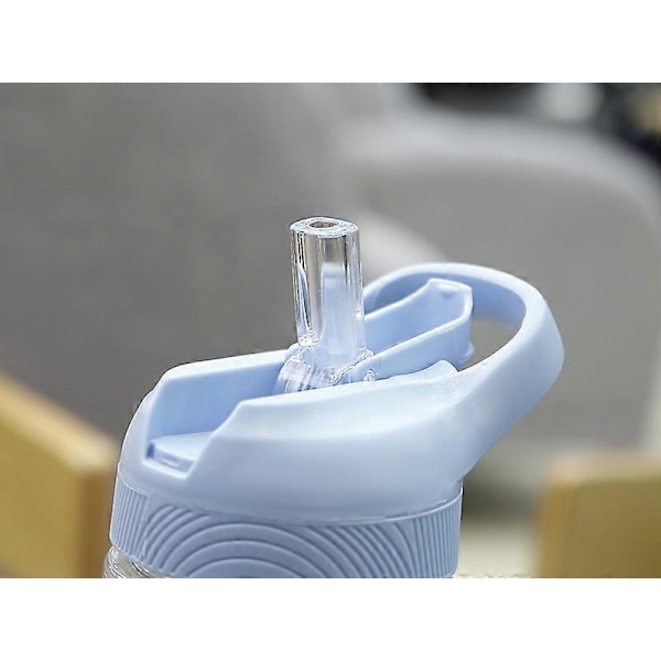Violte Enhjørning Vandflasker til Piger, Kop med Sugerør og Sikkerhedslås, Pink Ydre Indre Vandflaske, 500ml/13.5oz til Skolebørn Pige Enhjørningeelsker