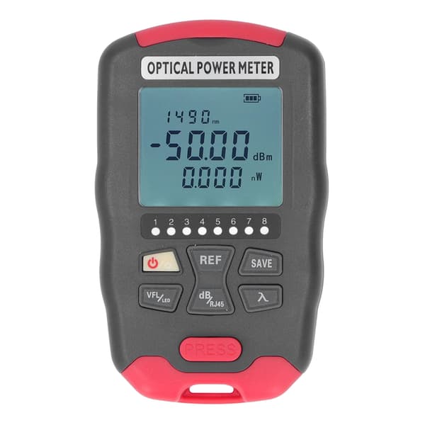 30KM Fiberoptisk effektmåler Rødt lys VFL Netkabeltester LED-lys Optisk effektmåler -70 - +10dbm Effektmåleområde