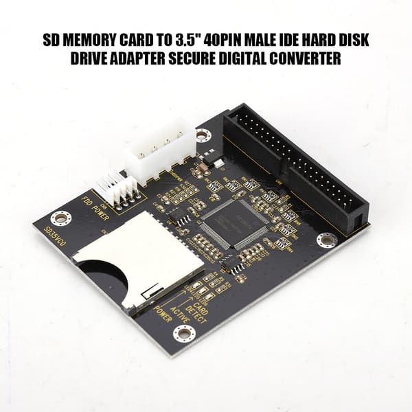 SD minnekort til 3,5\" 40-pinners mannlig IDE harddiskadapter sikker digital omformer