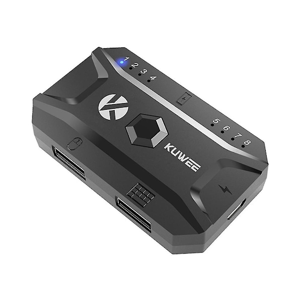 Bluetooth Hub USB 5.0 Muunnin Langallinen Näppäimistö & Hiiri Langattomaan Hub Sovittimeen Tukee 8 Laitetta yhteensopiva-B5