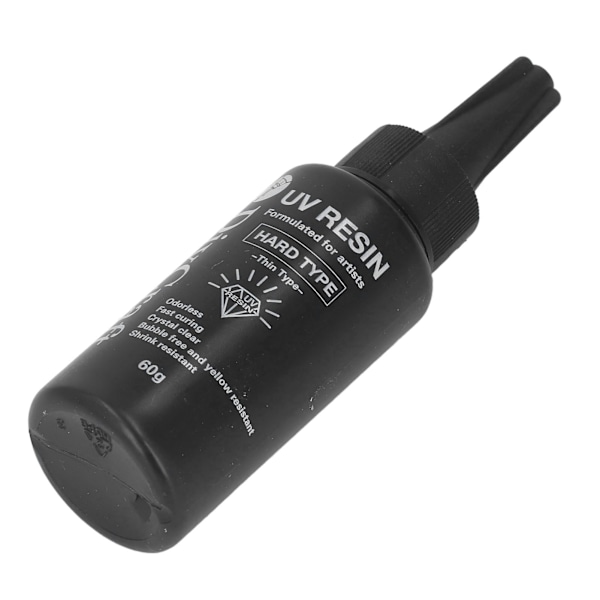UV-lim med hög transparens, luktfri, gulnar inte, snabb härdningstid, DIY UV-hartslim, klar gel, 60g