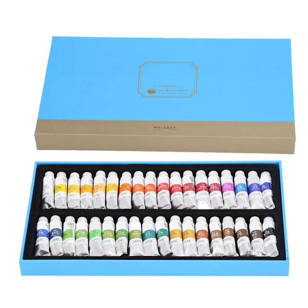 Akvarellfärg tubset 5 ml transparent pigment snabb torkning återanvändbar enkel blandning hög mättnad konst akvarellkit 36 färger