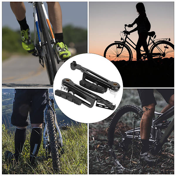 Et par aluminiumslegering højstyrke sort foldecykel lang arm V-bremse 412 modificeret cykeltilbehør