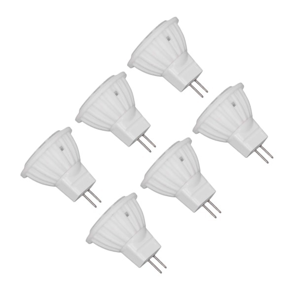 6 stk MR11 LED lyspære 4W GU4 dobbel pin pære Dimbar 360lm lampe for gangvei hage landskapsområder 220V hvitt lys 6000K