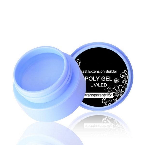15g Profesjonell Rask Negleforlengelse Poly Gel Enkel å Fjerne Manikyr UV Gel Transparent