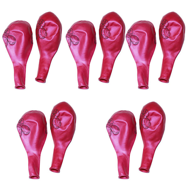 10 stk. Latex ballon til polterabend-festdekoration, tilbehør, rosenrød
