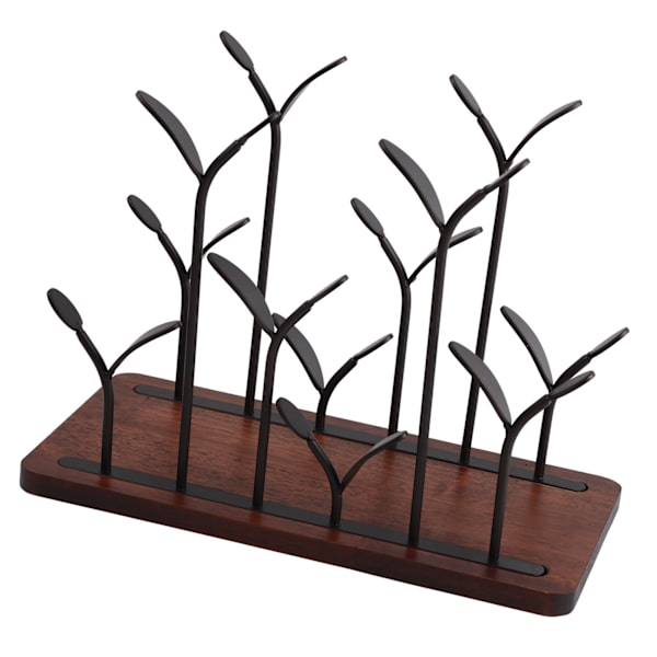 Elegant hushållsbar 6 flaskor Bordshållare för vinhylla Display Organizer Stativ (brons)