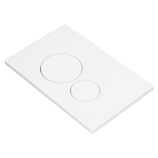 Toalett Vatten Tank Panel Vit ABS Fyrkantig Rund Knapp Dubbelspolning Panel med Dolda Kolumner