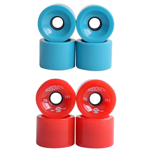 8 x 78A Kovuus Rullalautarenkaat 70 x 51mm Longboard Rullaosat
