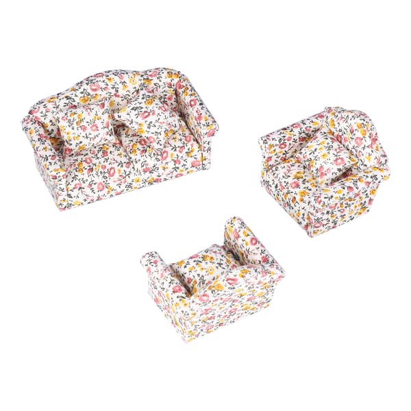 1/12 Skala Dukkehus Miniature Sofa Mini Sofa Stol Dukkehus Møbler med Mini Pude Legetøj