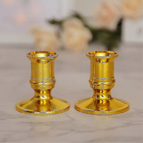 10 par/förpackning Bordsdekoration Heminredning Romantisk Ljushållare För Vardagsrum Bas Zekai Guld