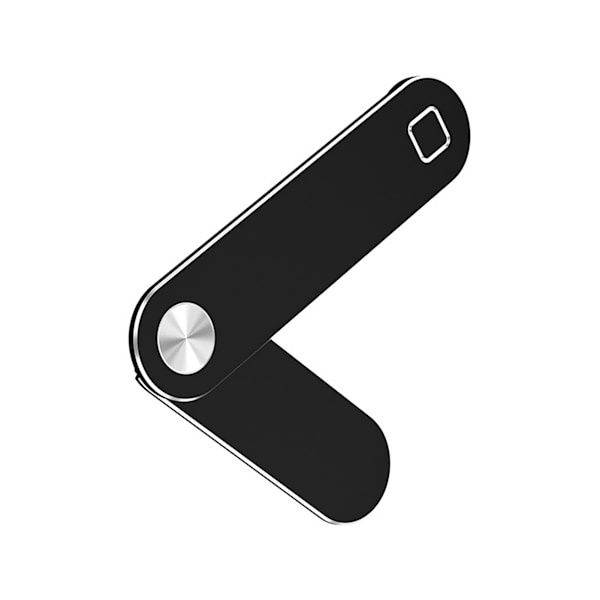 Bærbar telefonholder i aluminiumlegering, magnetisk, justerbar, sidemontert, klassisk svart