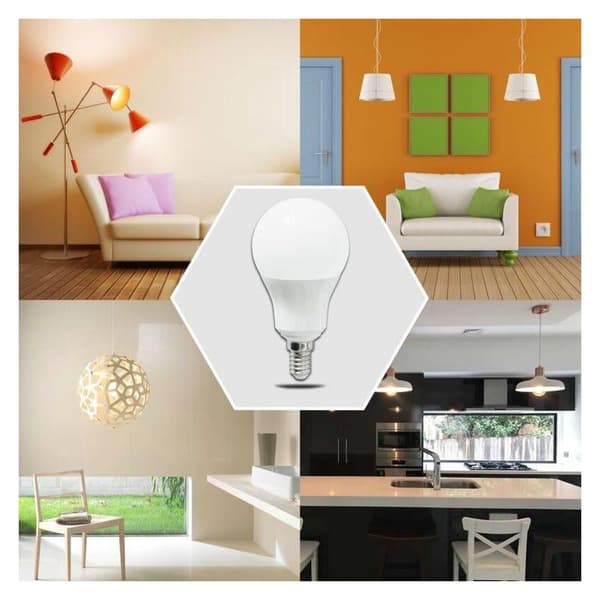 LED PÆRER E14 9W 6400K KOLD HVID A+ A60 A5 5 STK