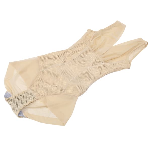Super Tunn Magkontroll Kroppsformare Bantande Elastisk Midjetränare Gördel Bodysuit (Khaki)XXL